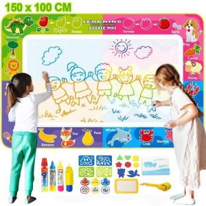 Tapis Aquadoodle - 150x100 cm - Aqua Magic Doodle - Jouet &Eacute;ducatif pour B&eacute;b&eacute; Enfant