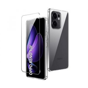 Coque pour Oppo Reno 13 F et 13 FS 5G - housse etui silicone gel fine + film ecran - TRANSPARENT TPU