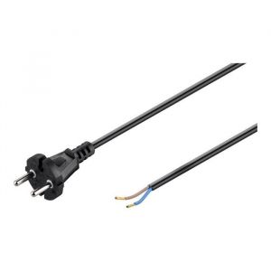 C&acirc;ble dalimentation goobay NK 139 S-1000 - Noir - 10 m - Prise CEE 7/17 (M) - Fil d&eacute;nud&eacute;