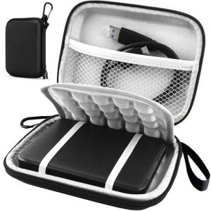 Housse de protection noire antichoc / &eacute;tui rigide / sac / &eacute;tui pour disque dur pour disque dur externe portable HD 25