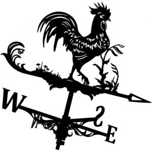 M&eacute;tal Girouette D&eacute;coration Direction An&eacute;mometre et inoxydable Indicateur de direction Girouette outil de mesure