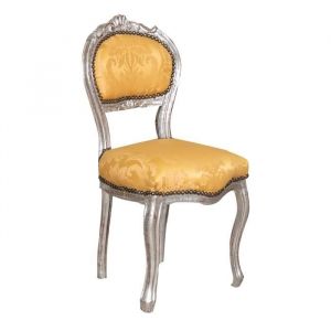 Chaise de style fran&ccedil;ais Louis XVI en bois de h&ecirc;tre - L6717 - Gris - Adulte