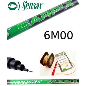 Canne peche Coup / Carpodrome Sensas CarpX 6M00 + Montage élastique