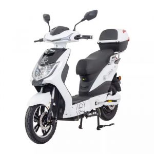 Moto électrique Moteur 250W Vitesse maximale 25KM/H Autonomie par charge environ 50KM Batterie au plomb 48V/20Ah Blanc