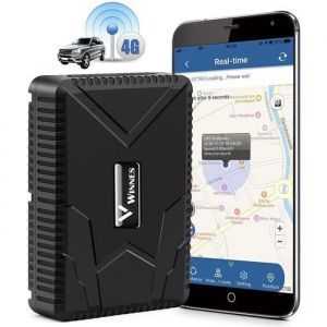 WINNES Traceur GPS 4G pour Voiture avec Magnétique TK915 7800mAh en Temps réel GPS/GPRS/GSM Tracker Locator GPS