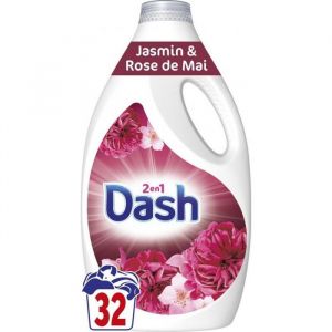 Lessive Liquide Détergent Jasmin et Rose de Mai DASH le bidon de 32 lavages