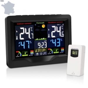 Station météo numérique connecté sans fil Thermometre Exterieur Hygromètre Tendance Prévision Capteur extérieur