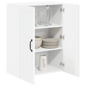 Armoire de cuisine MVS - Meuble bas &agrave; cuisine - avec rangement - Blanc 60x31x80cm Bois ding&eacute;nierie &26_4889502
