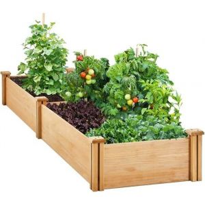 Carré Potager - Idéal - Bois de Sapin - 120x60x81 cm - Surélevé - Esthétique et Pratique