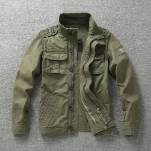 Blouson Camouflage-Militaire Cargo Homme INSFITY - Coton Haute Qualité - Col montant et Multi-poches