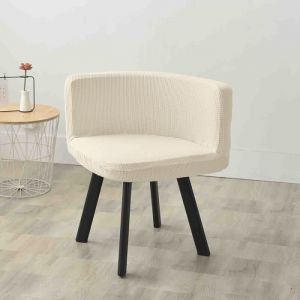 Housse de chaise - Cream - Triangulaire - Élastique - Lavable - 1 Pièce