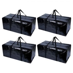 4 pi&egrave;ces sac demenagement cartons d&eacute;m&eacute;nagement carton sac de voyage grand sac de vetement jumbo bag rangement couette poign&eacute;e malle