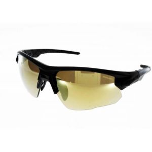 Lunettes de soleil sport DEMETZ TRACK Noir verre miroité or polarisé