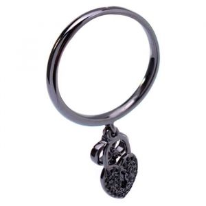 Bague - Folli Follie - 3R17S058KK - Argent sterling - Noir - Taille 54