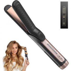 Lisseur CheveuxLisseur Boucleur 2 en 1Fer a LisserAir Frais &agrave; 360&deg;Hair StraightenerPlaque Cheveux avec Chauffage PTC5 R&eacute;glages