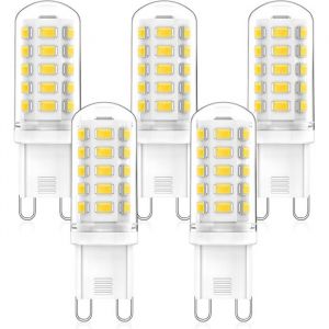 Ampoules G9 LED 3W-Blanc Naturel 4000K 320LM 360 Degr&eacute;s Sans Scintillement CRI 83+ AC/DC 220-240V Non Dimmable5pc