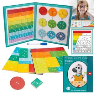 Jeux éducatifs - ZGEER - Fractions Montessori - Couleurs vives - 5-9 Ans - Interactif et amusant