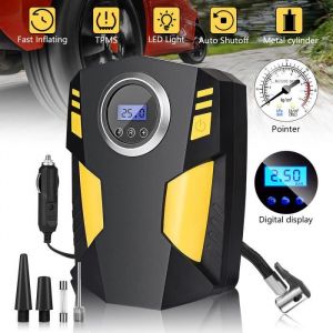 Gonfleur Pneus Voiture Compresseur Air Voiture Portable 12V Gonfleur Pneumatique Éléctrique Autonome pour Voiture/Moto/Paddle