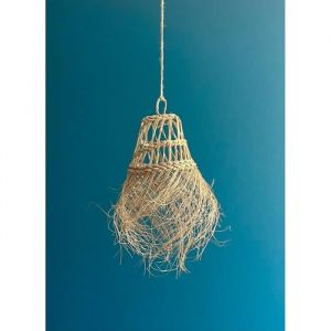 SUSPENSION LUMINAIRE GAMME SOFY TAILLE XS SUSPENSION AJOUR&Eacute;E EN HALFA ABAT-JOUR