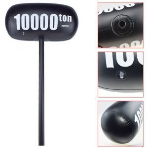 Jouet gonflable pour enfants - SALUTUYA - Marteau de 1000 tonnes - Doux et l&eacute;ger - Noir