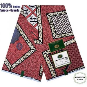 Tissu - Wax Imprimés Africains - Hollandais - 6 Yards - Haute Qualité pour Robe de Mariage Blazer - Type 027
