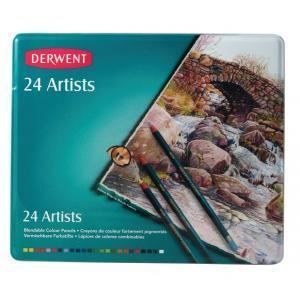 Crayon de couleur - Derwent - Set de 24 - Noir - Professionnel - Mixte