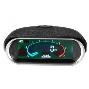 Jauge de carburantVoiture universelle 50 9999 tr-min tachymètre LCD affichage numérique moteur tachymètre bateau - Type Black