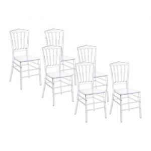Lot de 6 chaises en polycarbonate - Cristal - AMBELON