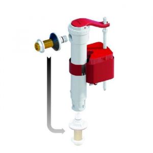 Soupape DUAL 6 surverse centrale 3/6 litres et robinet SX &agrave; flotteur t&eacute;lescopique- - Robinet flotteur et m&eacute;canisme