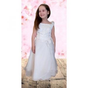 Robe - Enfant Fille - C&eacute;r&eacute;monie - Bapt&ecirc;me - Jupon inclus - Blanc - Ivoire - Taille du 2 au 14 ans