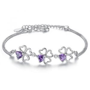Bracelet à breloques - TD® - Argent 925 - Or Blanc - Zirconium - Élégant et Fantaisie