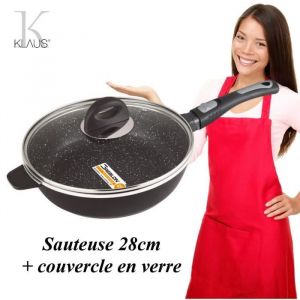 Sauteuse Klaus - 28cm - 100% antiadhésif - Robuste et durable - Indéformable