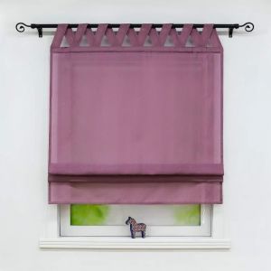 Rideaux Store occultant bateau enrouleur fenetre sans per&ccedil;age semi-transparent Fuchsia largeur 80 cm&nbsp;x&nbsp;longueur 140 cm