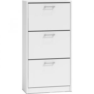 Meuble &agrave; chaussures - Blanc - Paula - Moderne - Confortable