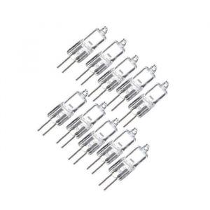 Halog&egrave;ne 20W 12V Single Ended Capsule Ampoules Finition claire Blanc brillant Bi-Pin (G4) Base 10 Packs