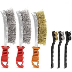 brosse metallique brosse laiton 6 PCS brosse inox brosse fer perceuse brosse fer pour nettoyer four &Eacute;vier travail du m&eacute;tal