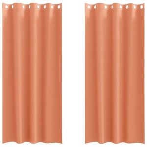 Rideaux occultants modernes - vidaXL - Couleur Terre Cuite - 225x140 cm - Occultation 80%-90% - Polyester