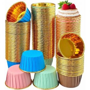 200Pcs Caissettes Cupcake 4 Couleur Caissette Muffins Papier Papier Muffin Cuisson Moule Cupcake Papier Caissettes Muffins F&ecirc;tes