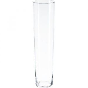 Vase Conique Transparent - PARIS PRIX - 70cm - Verre - Contemporain - Design