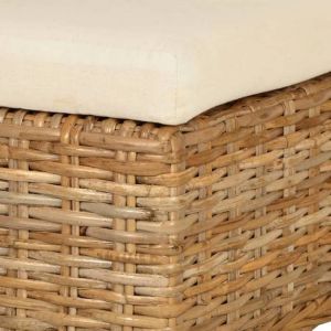 （22346）6 pièces Chaises à manger et Cuisine rotin Kubu bois de manguier - L46x P57xH96 cm