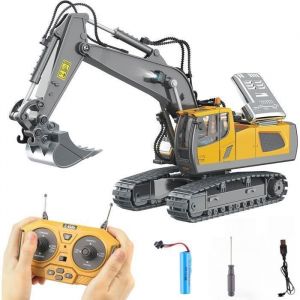 Pelleteuse T&eacute;l&eacute;command&eacute;e Enfant M&eacute;tal Pelleteuse Tracteur Enfant Camion Voiture T&eacute;l&eacute;command&eacute;e Jouets Jouet Construction Cadeau