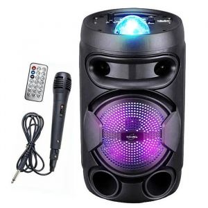 Mini enceinte mobile avec batterie int&eacute;gr&eacute;e INOVALLEY KA02 BOWL - 400W USB TWS RADIO FM Karaok&eacute; Enfant Lumineux LED