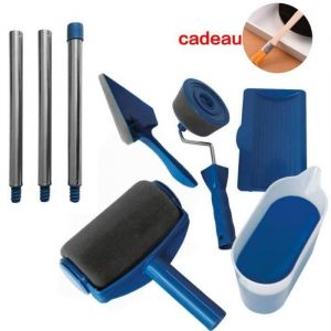 9pcs Sans couture Rouleau Peinture avec Reservoir Kit doutils pour peinture RENOVATOR PAINT RUNNER PRO avec une petite brosse