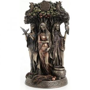 Ornement - KZQ - Triple D&eacute;esse - Finition bronze - D&eacute;tails sculpt&eacute;s - Style celtique