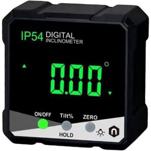 Inclinometre Rapporteur dangle numérique XRCLIF avec écran LCD - Mini inclinomètre avec aimant - Outil de mesure dangle