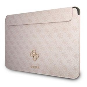 Guess 4G Big Metal Logo Computer Sleeve - &Eacute;tui pour ordinateur portable 13 (Rose)