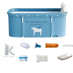 Baignoire Pliable PVC B&eacute;b&eacute; Enfants Adulte Portable SPA 120x55x50 cm Antid&eacute;rapante Non gonflable