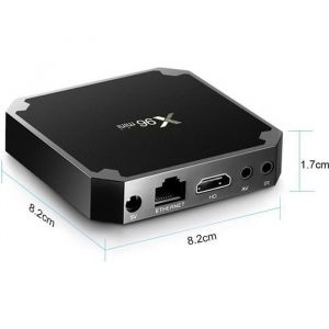 X96 Mini Smart TV Box Android 7.1.2 Amlogic S905W Quad Core H.265 VP9 HDR10 Mini PC 1Go+8Go DLNA WiFi LAN HD Noir