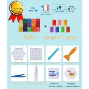 TD® Boîte de perles à coller activité couture montessori bijou bracelet enfant collier corde main bricolage garçon fille jouet