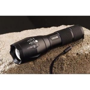 Lampe Torche LED CREE XM-L T6 2000Lm 5 Modes + Zoom - Noir - Aluminium - Extérieur